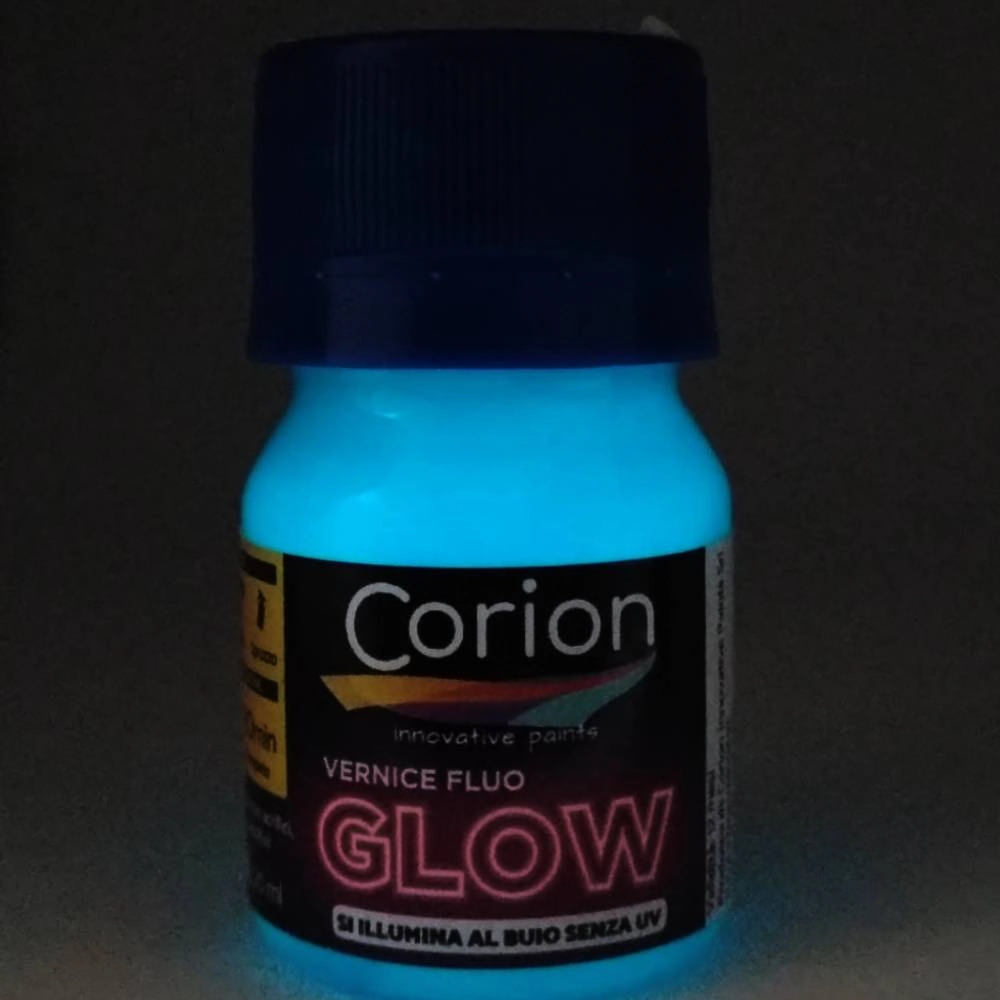 Tinta Glow Corion Led Cell 25ml Brilha Sem Luz Negra. Luminescente. Cor Azul Neon