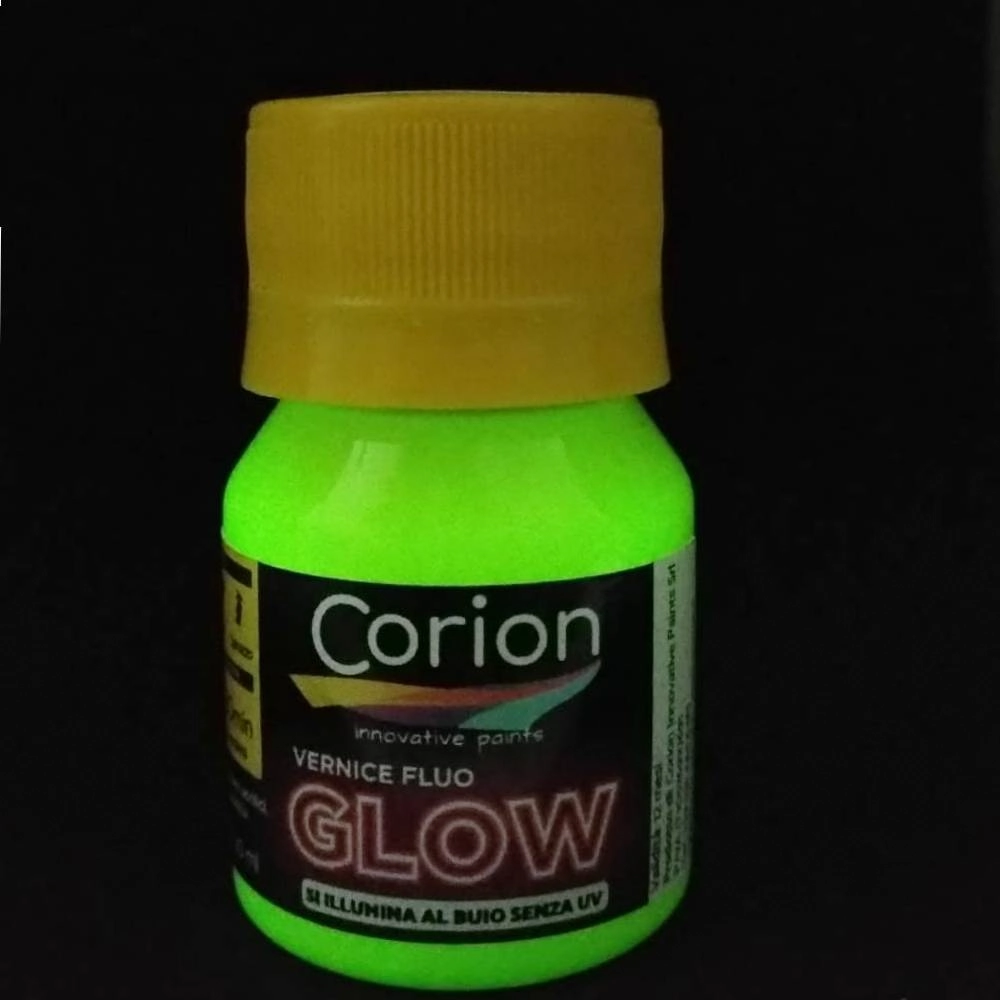 Tinta Glow Corion Led Cell 25ml Brilha Sem Luz Negra. Luminescente. Cor Amarelo Neon