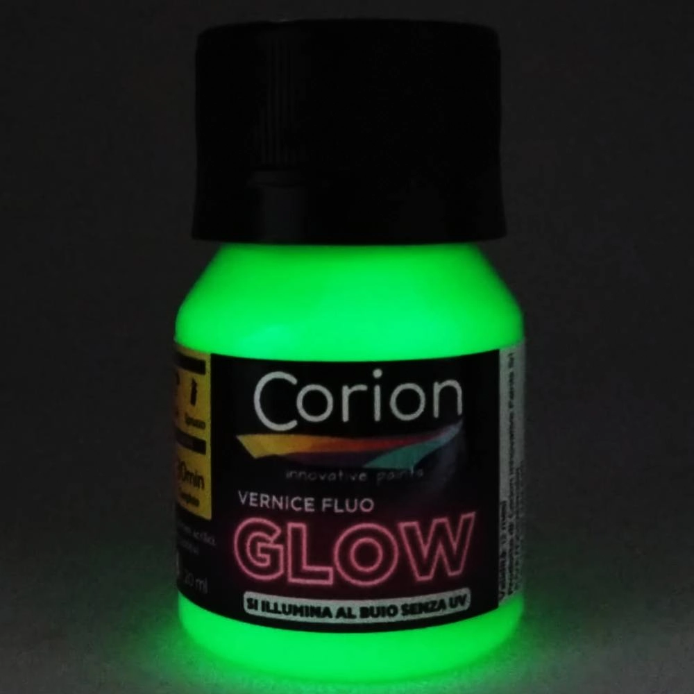 Tinta Glow Corion Led Cell 25ml Brilha Sem Luz Negra. Luminescente. Cor Verde Neon