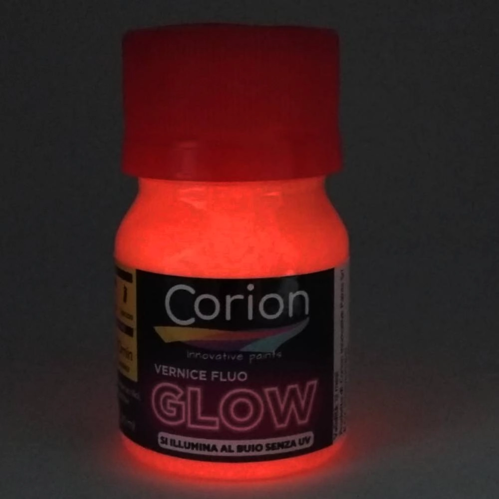 Tinta Glow Corion Led Cell 25ml Brilha Sem Luz Negra. Luminescente. Cor Vermelho Neon