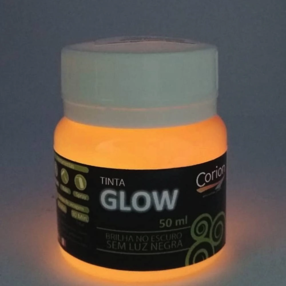 Tinta Glow Corion Led Cell 50ml Brilha Sem Luz Negra. Luminescente. Cor Rosa Neon