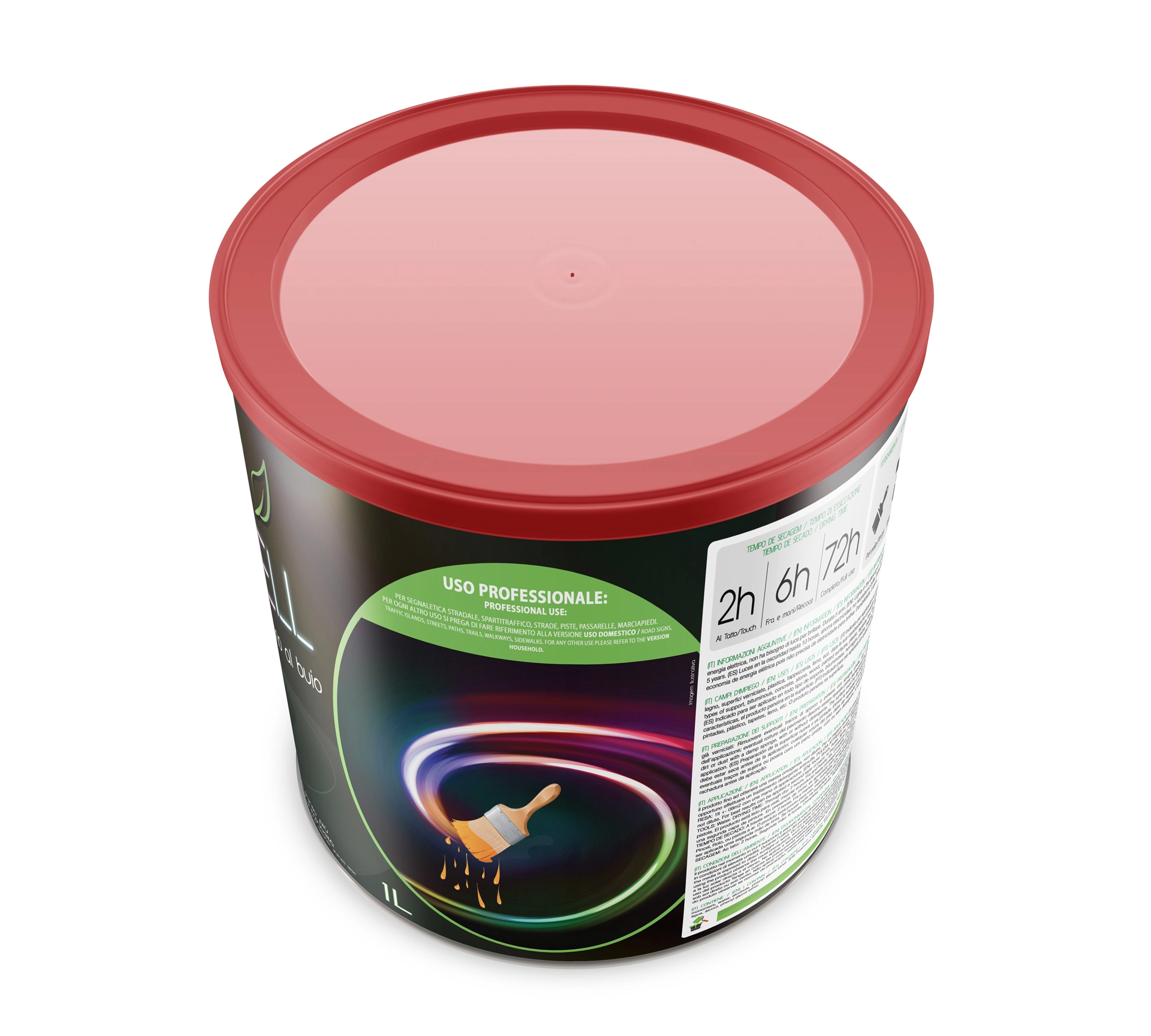 900ml Primer Branco De Fundo Para Tinta Glow Corion Led Cell