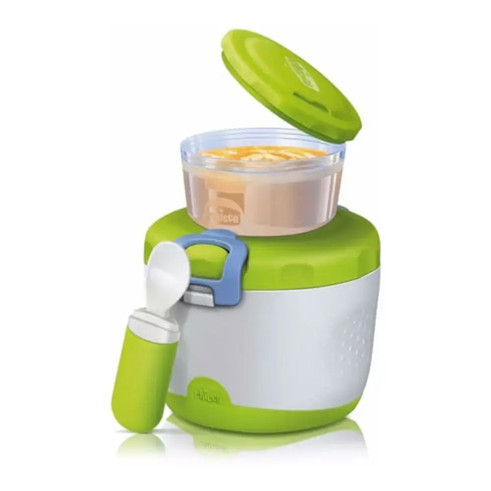 Pote de Comida Térmico Chicco Branco e Verde