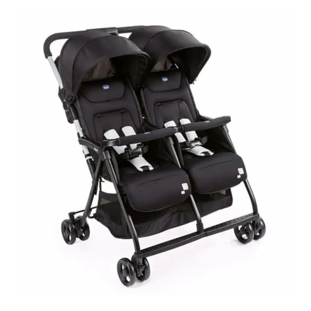 Carrinho de Bebê para Gêmeos Ohlalà Twin Black Night