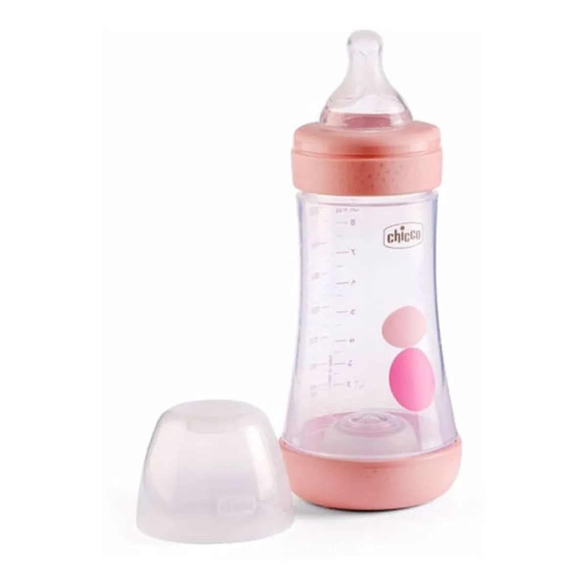 Mamadeira Perfect 5 240ML Fluxo Médio Chicco Rosa