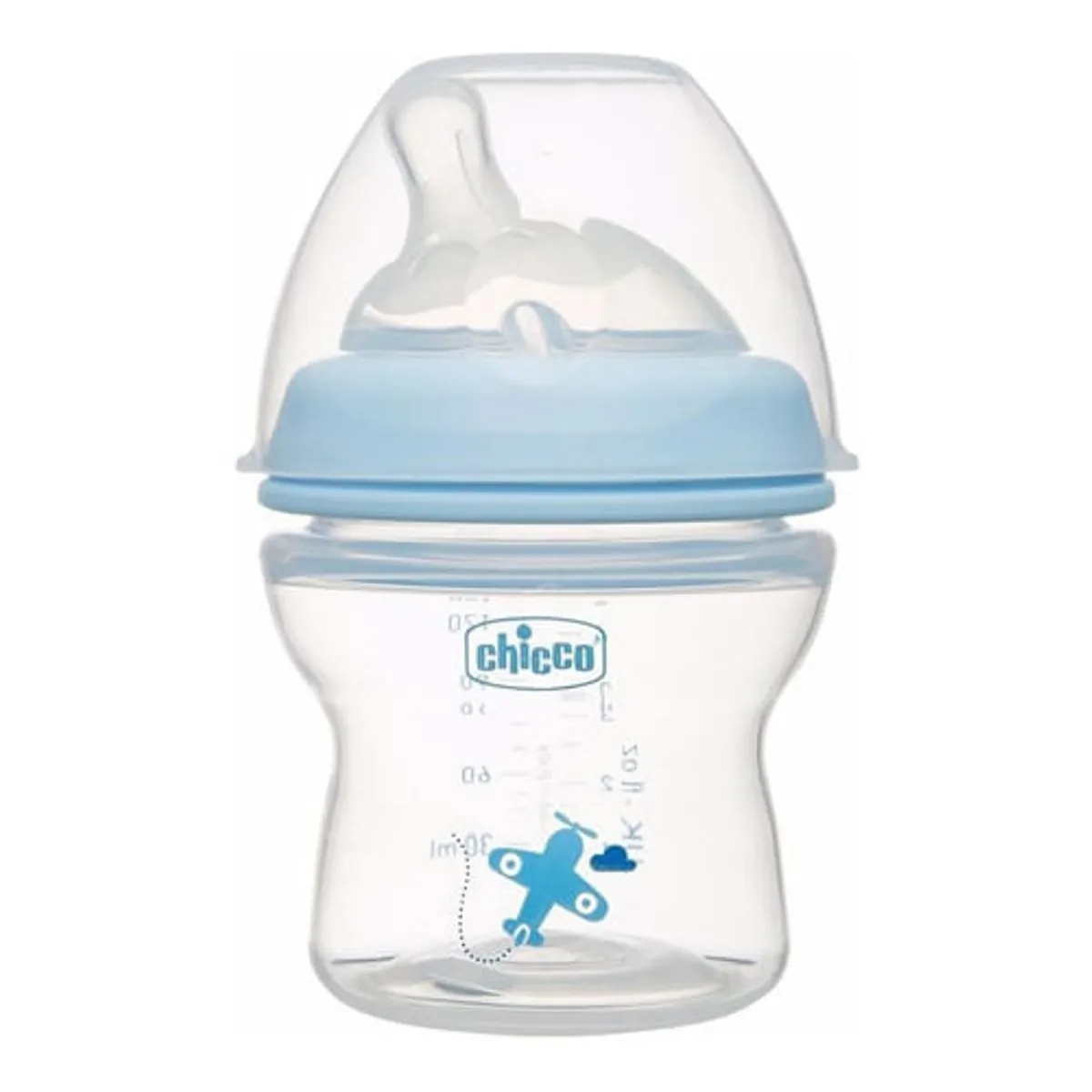 Mamadeira Step Up 0M+ 150ML Fluxo Normal Chicco Azul