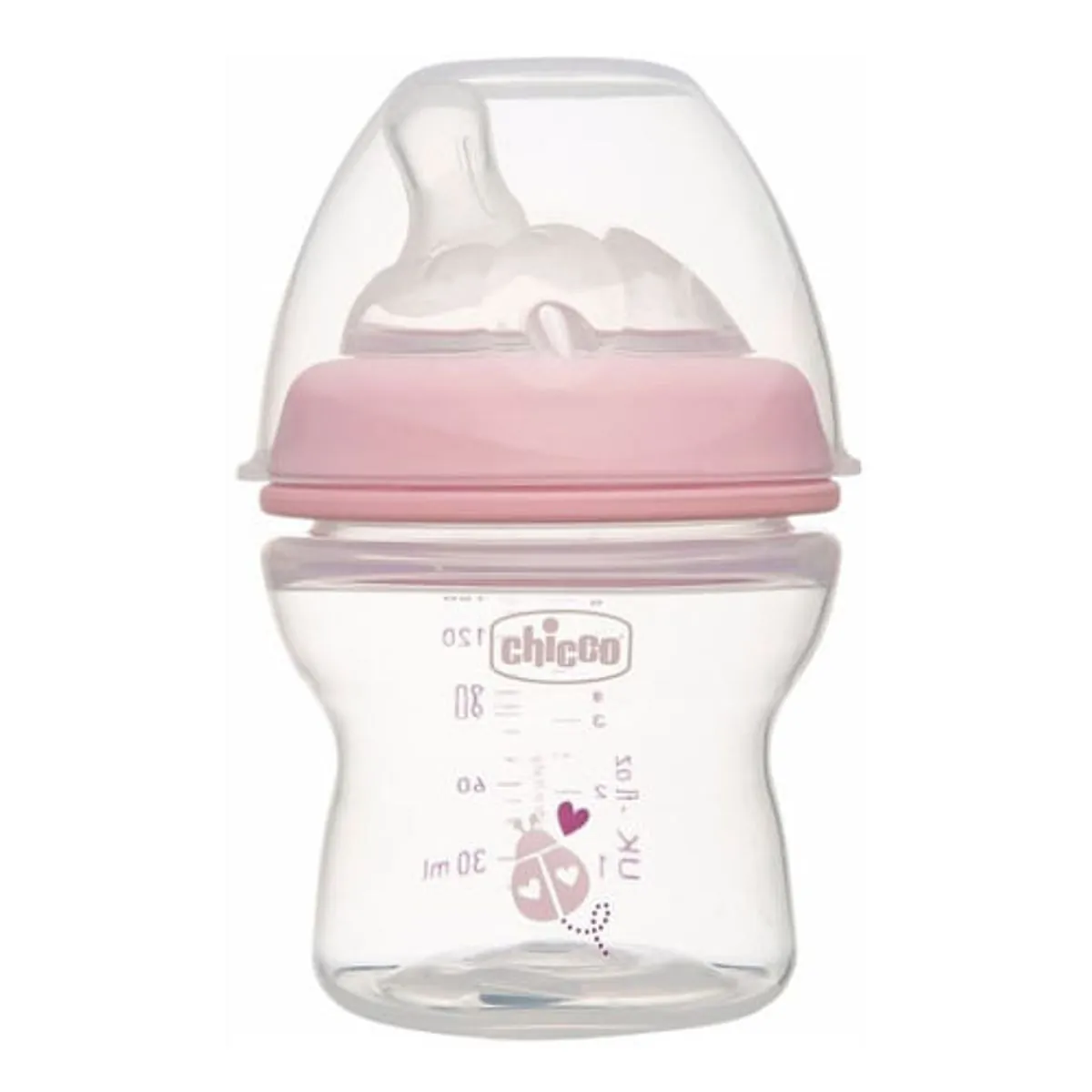 Mamadeira Step Up 0M+ 150ML Fluxo Normal Chicco Rosa