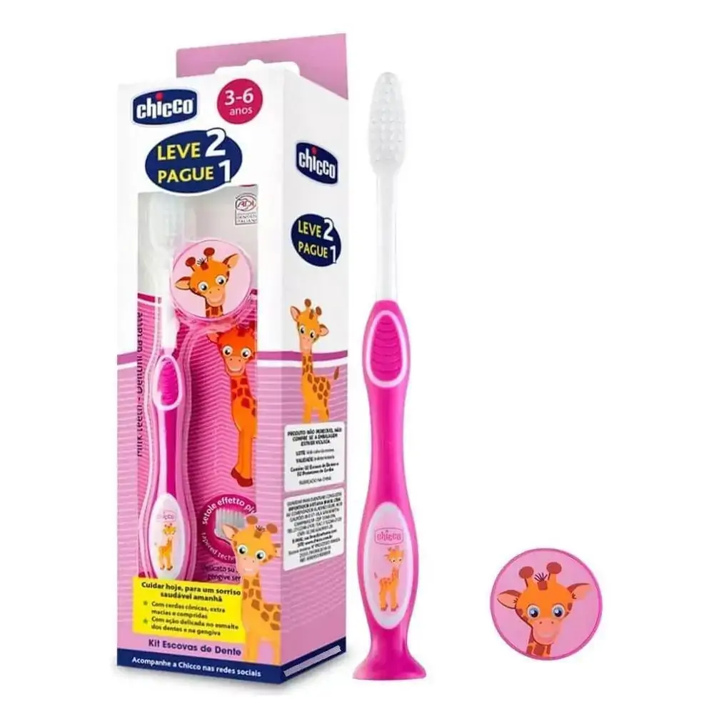 Pack 2 Escovas Dentes 3-6 Anos Roxa Chicco