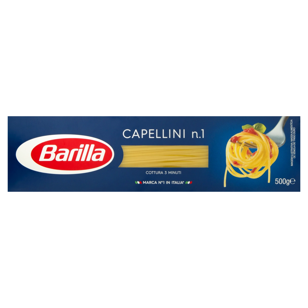 Macarrão De Sêmola De Trigo Duro Capellini 1 Barilla Classic Caixa 500g