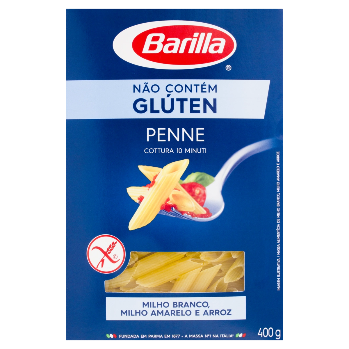 Mac Barilla 400g S/gluten Penne Rigati Fd 8.0