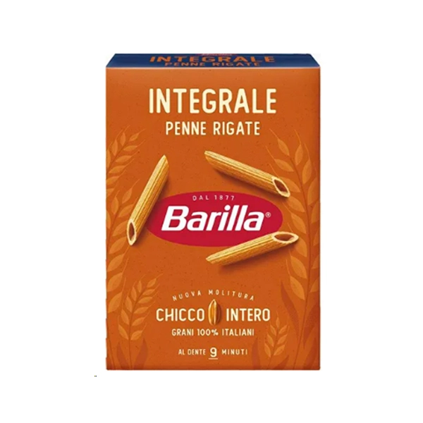 Macarrão De Sêmola De Trigo Duro Integral Penne Rigate Barilla Caixa 500g