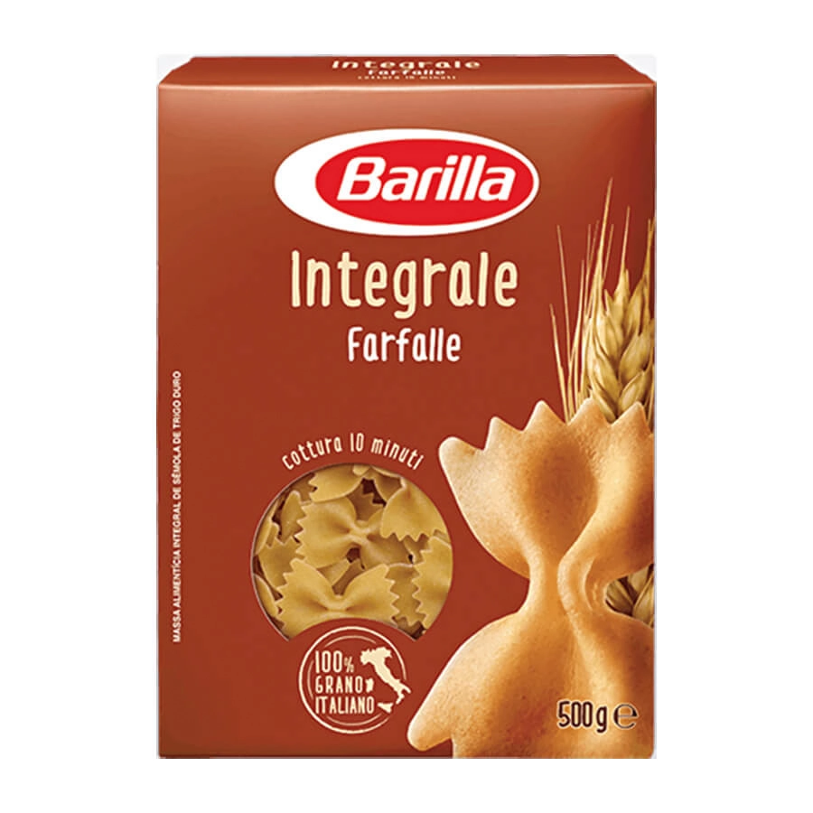 Macarrão De Sêmola Duro Integral Farfalle Barilla Caixa 500g