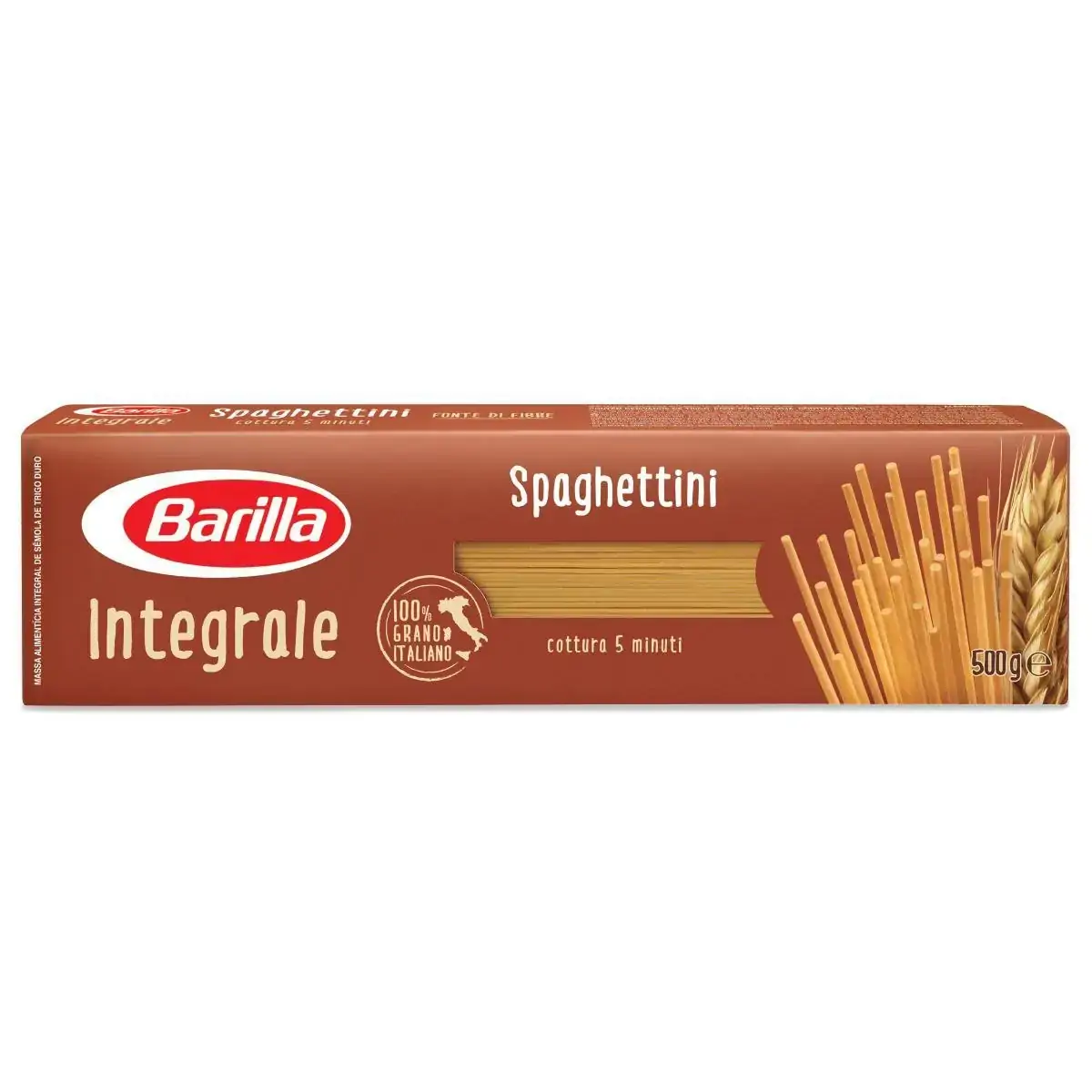 Macarrão De Sêmola Integral Espaguete Barilla Caixa 500g