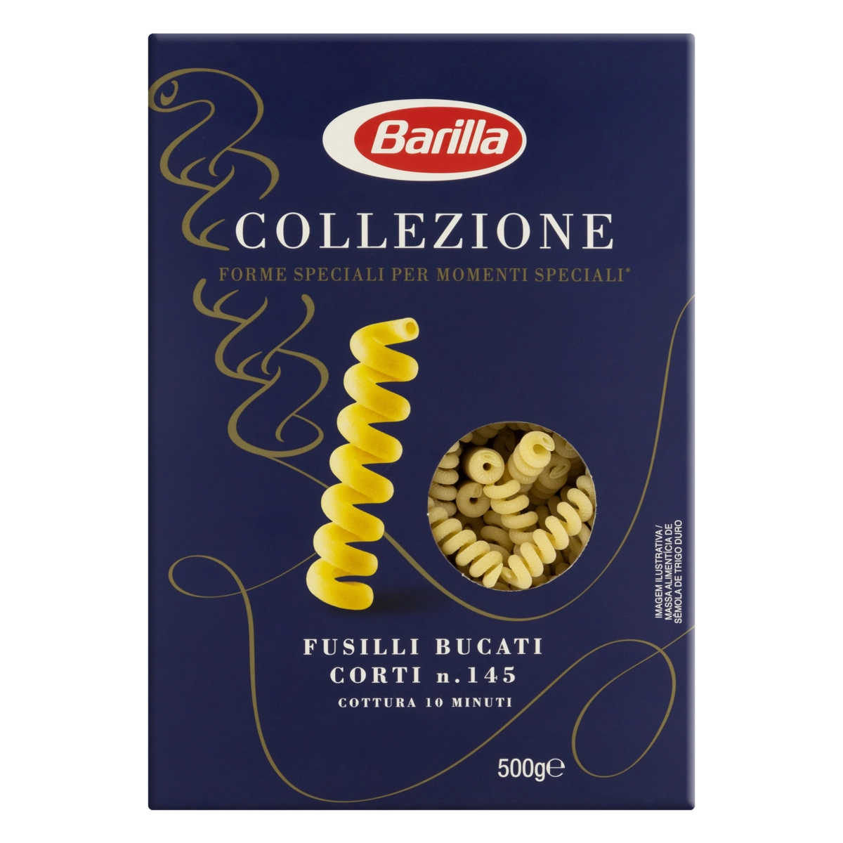 Macarrão Grano Duro Fusilli Bucati Corti 145 Barilla Collezione Caixa 500g