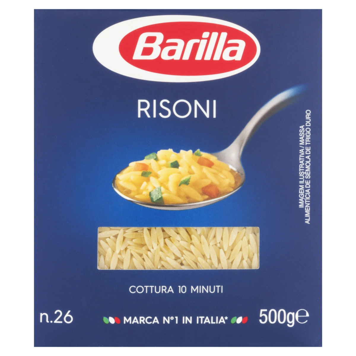 Macarrão De Sêmola De Trigo Duro Risoni 26 Barilla Classic Caixa 500g