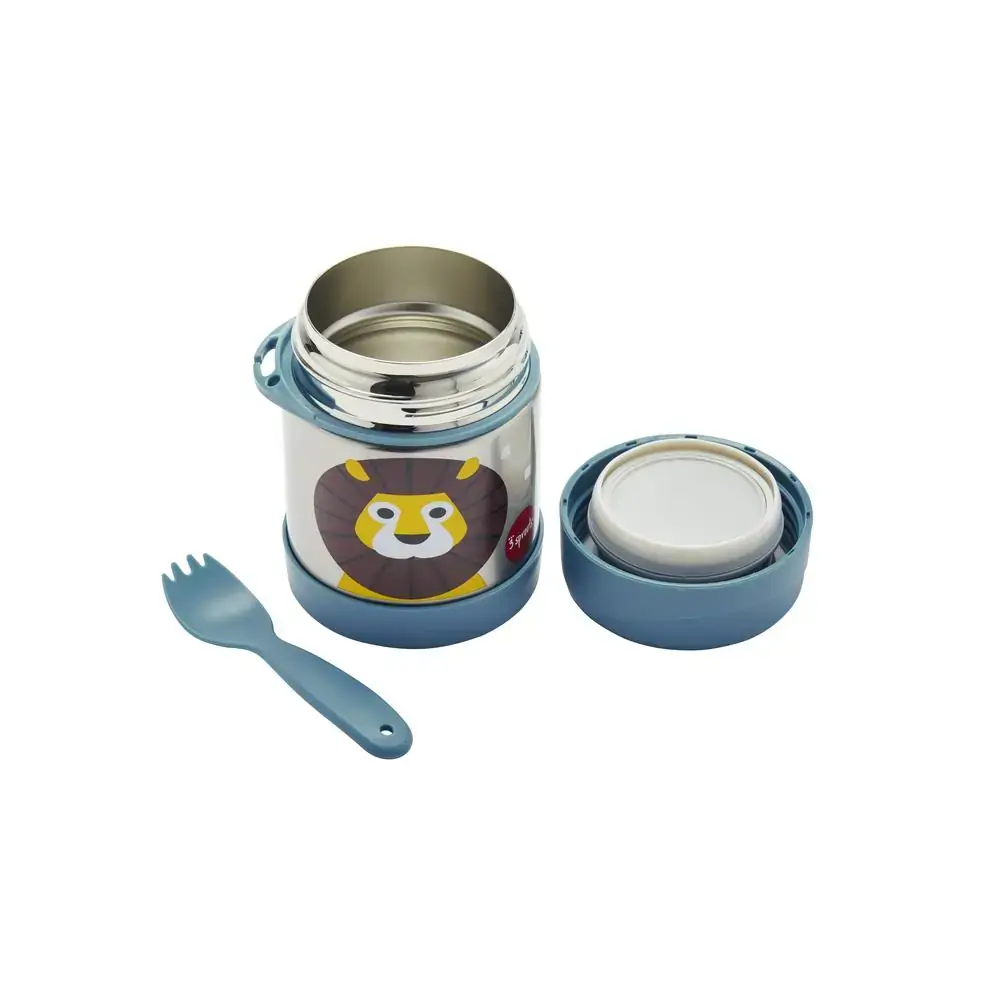 Pote Térmico Inox com Talher Leão 3 Sprouts