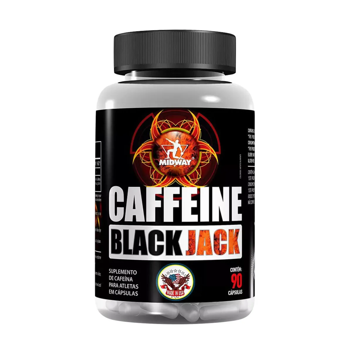 Caffeine Black Jack 90 Caps Sem Sabor Midway