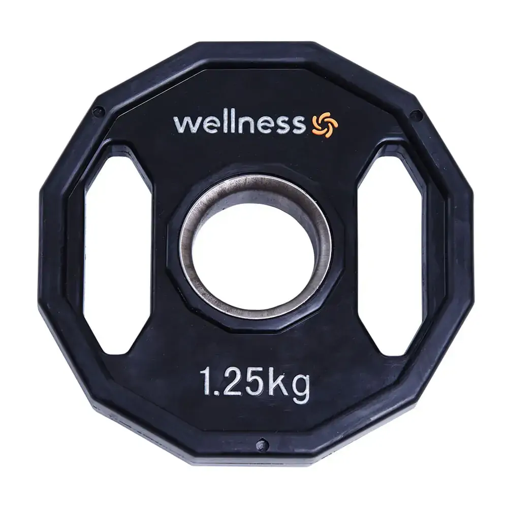 Anilha Olímpica Poliuretano 12 Faces de1,25 KG Wellness - WK015X [Reembalado]