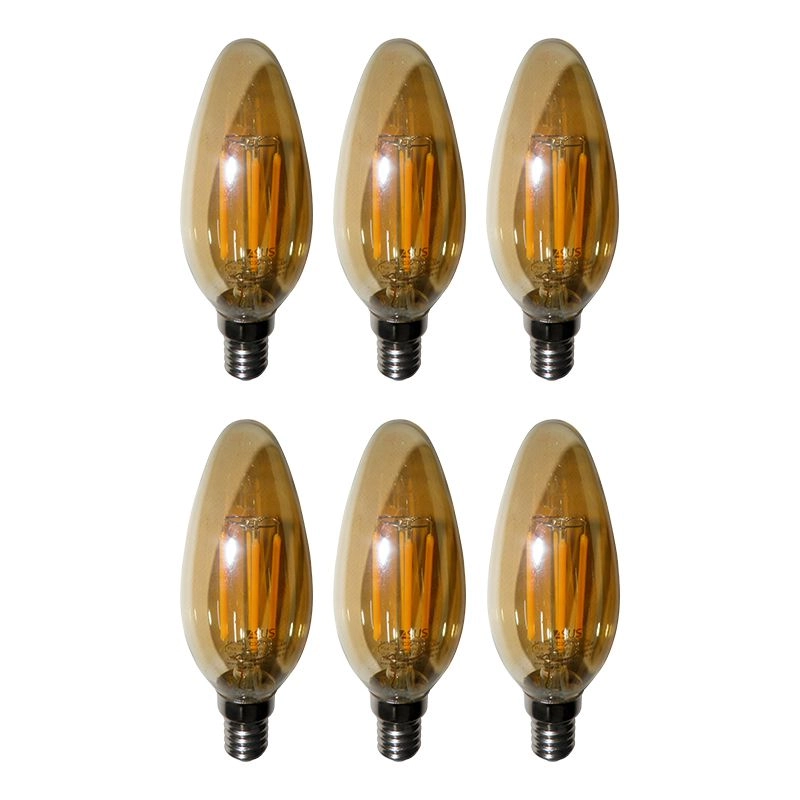 Lampadas De Led Kit 6 Multi Filamento Bivolt 30w Iluminação Retro Vintage