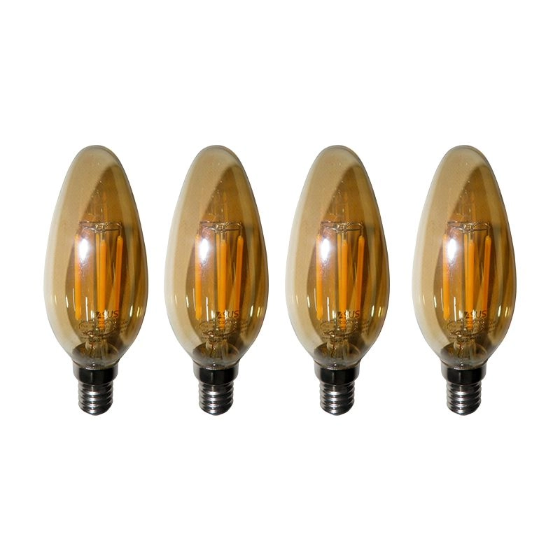 Lampadas De Led Kit 4 Multi Filamento Bivolt 30w Iluminação Retro Vintage