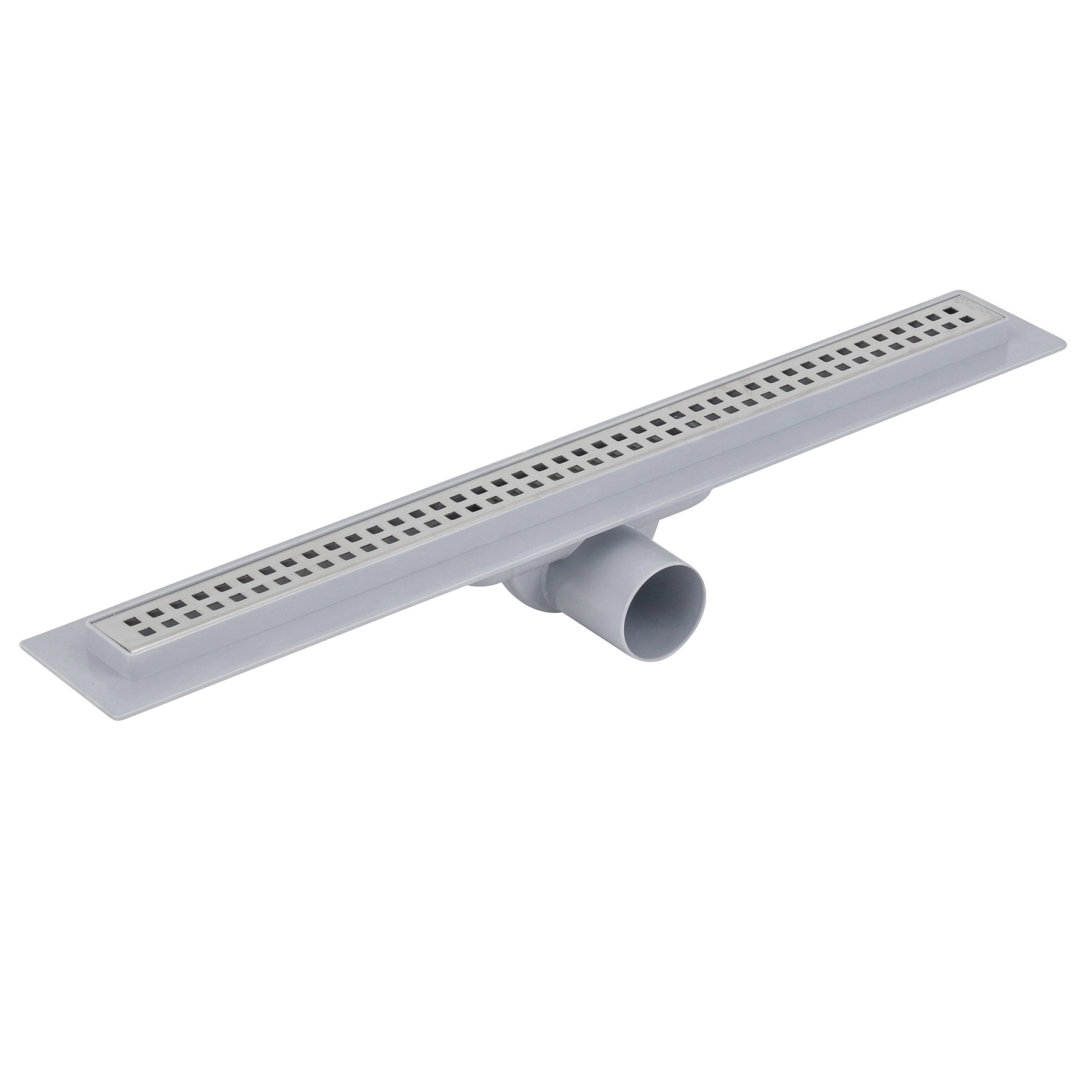 Ralo Sifonado Linear de Banheiro 3,23x50cm Aço Inox 304 Cromado Retangular Odem