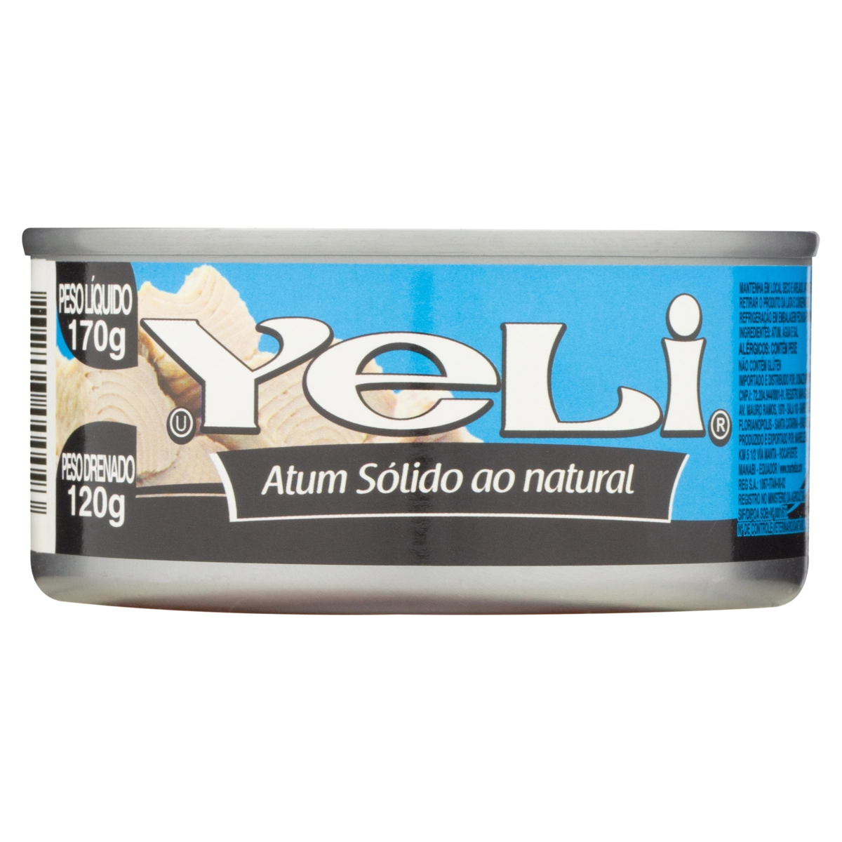 Atum Sólido Ao Natural Yeli Lata 120g