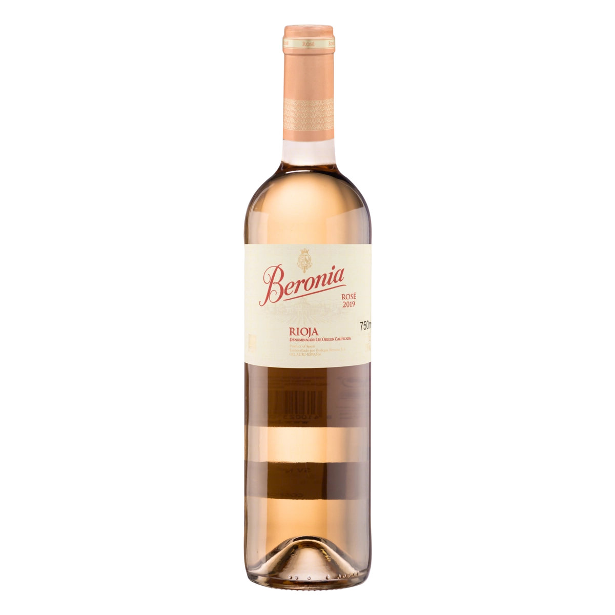 Vinho Espanhol Rosé Seco Beronia Garnacha Tempranillo Rioja Garrafa 750ml