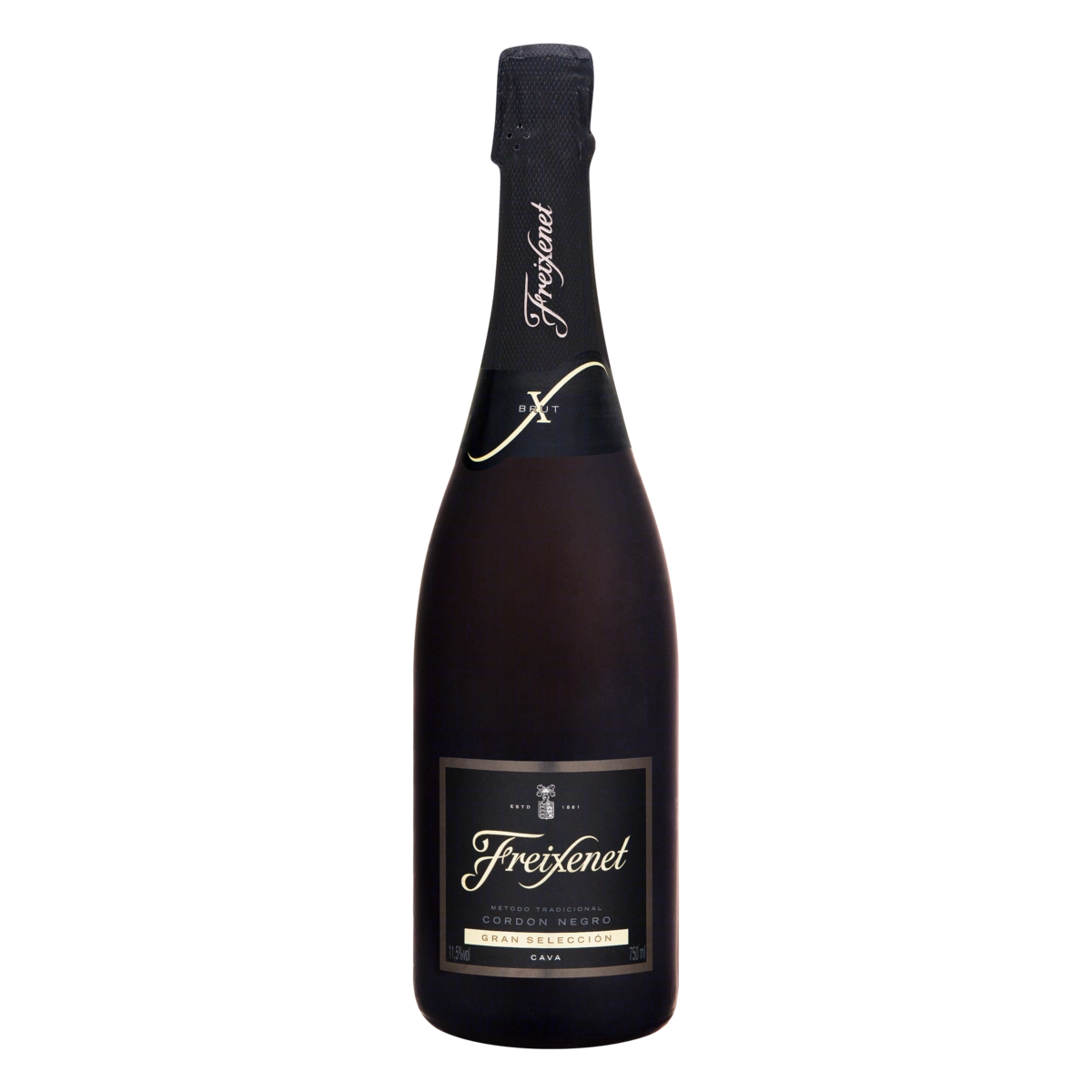 Cava Espanhol Branco Brut Gran Selección Cordon Negro Freixenet Macabeo Parellada Xarel Lo Garrafa 7