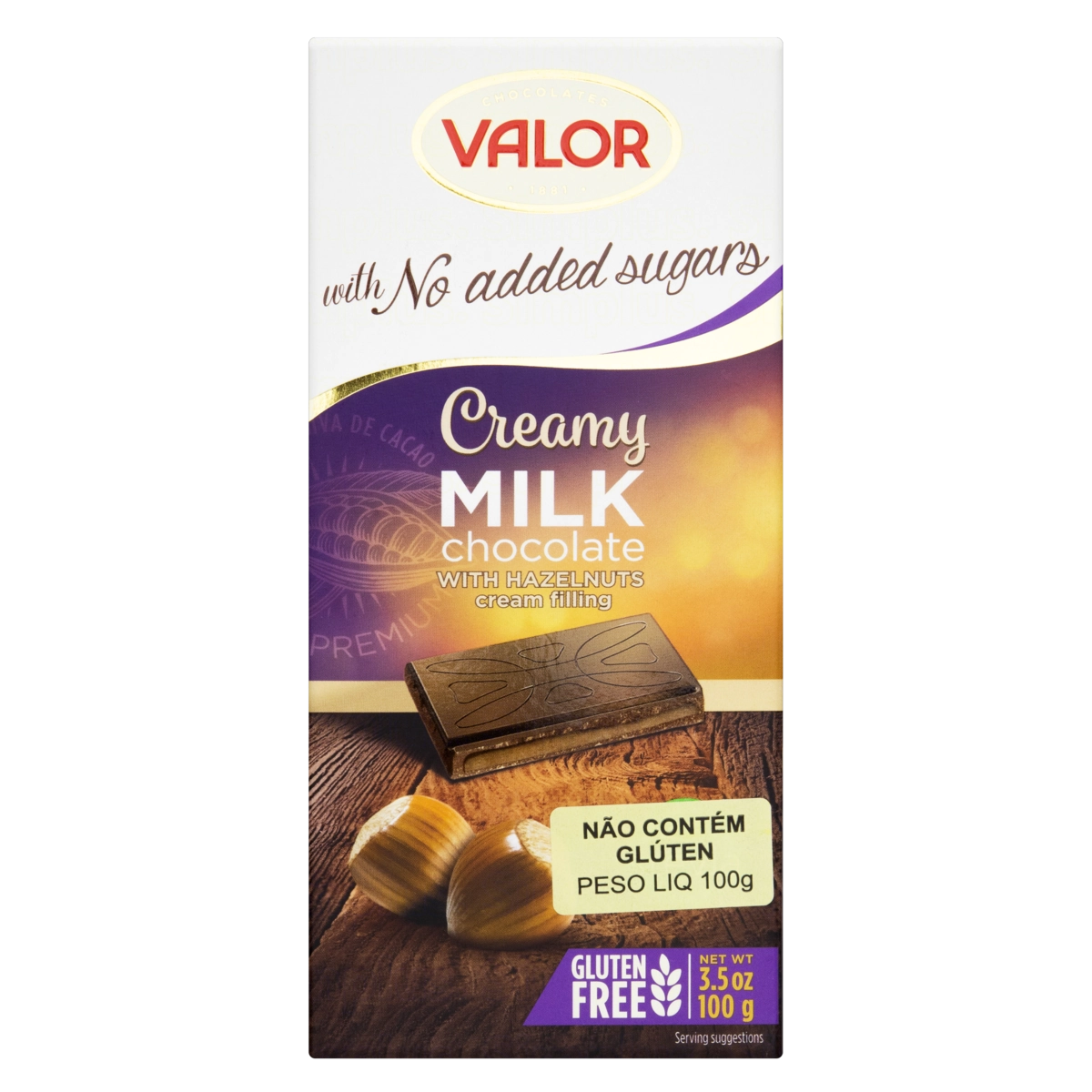 Chocolate Ao Leite Creme De Avelã Valor Caixa 100g