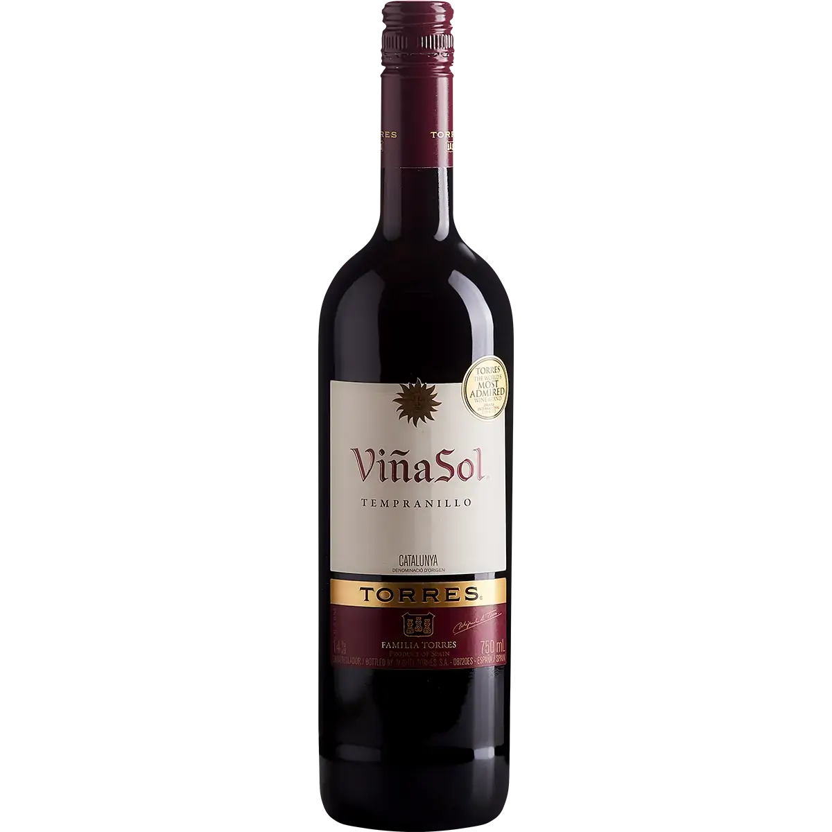 Vinho Espanhol Tinto Seco Viña Sol Tempranillo Catalunya Garrafa 750ml