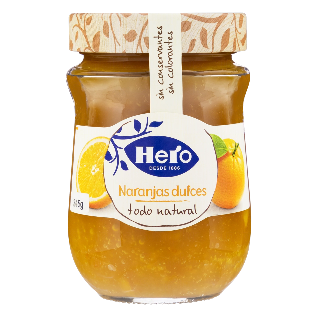 Geleia Laranja Doce Hero Todo Natural Vidro 345g
