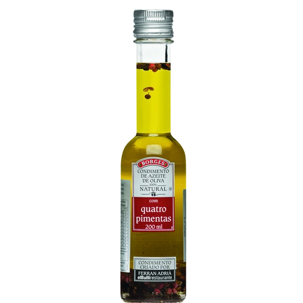 Azeite Aroma Com Quatro Pimentas Borges 200ml