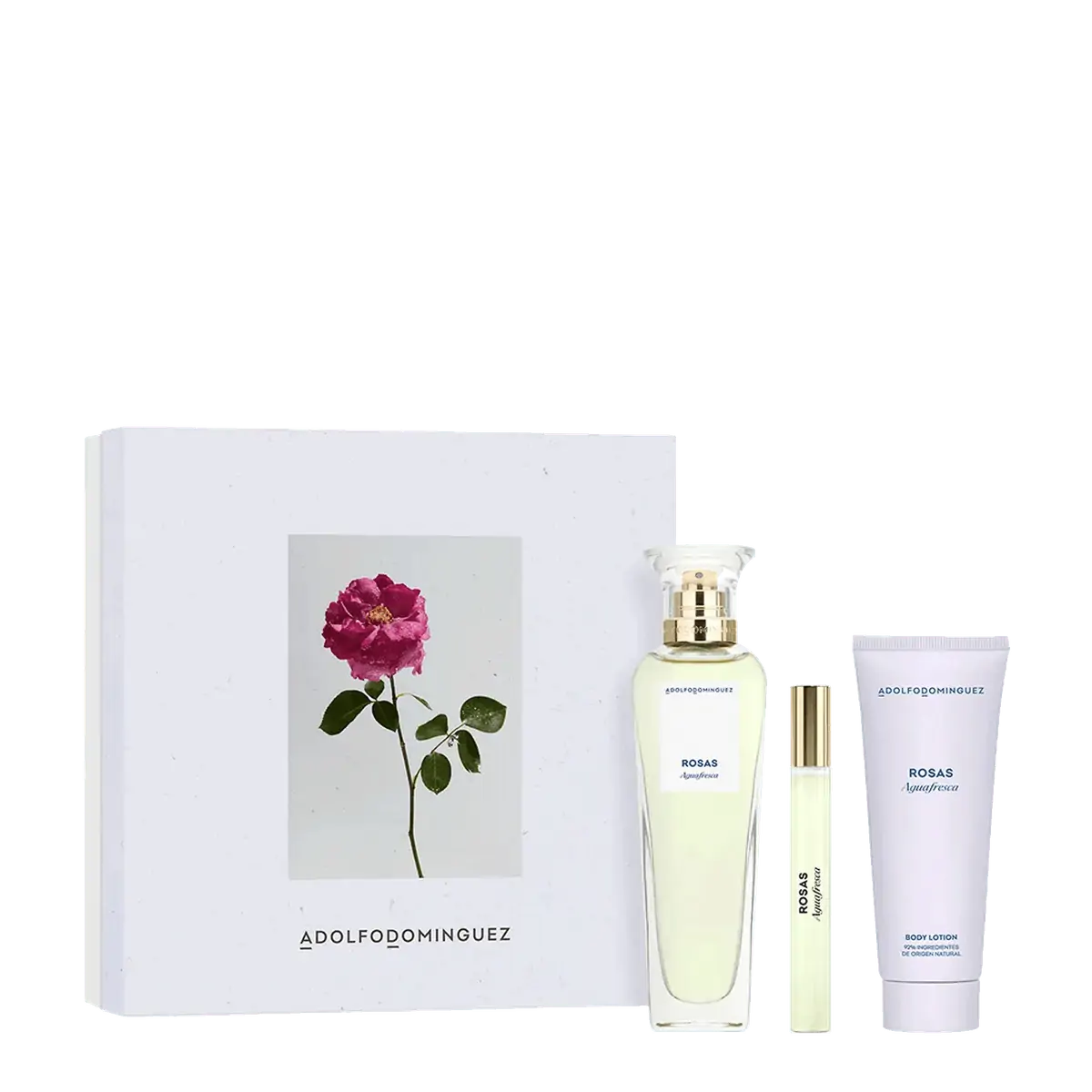 Adolfo Rodriguez Kit Agua Fresca Rosas - Eau de Toilette 120ml + Miniatura 10ml + Body Lotion 75ml