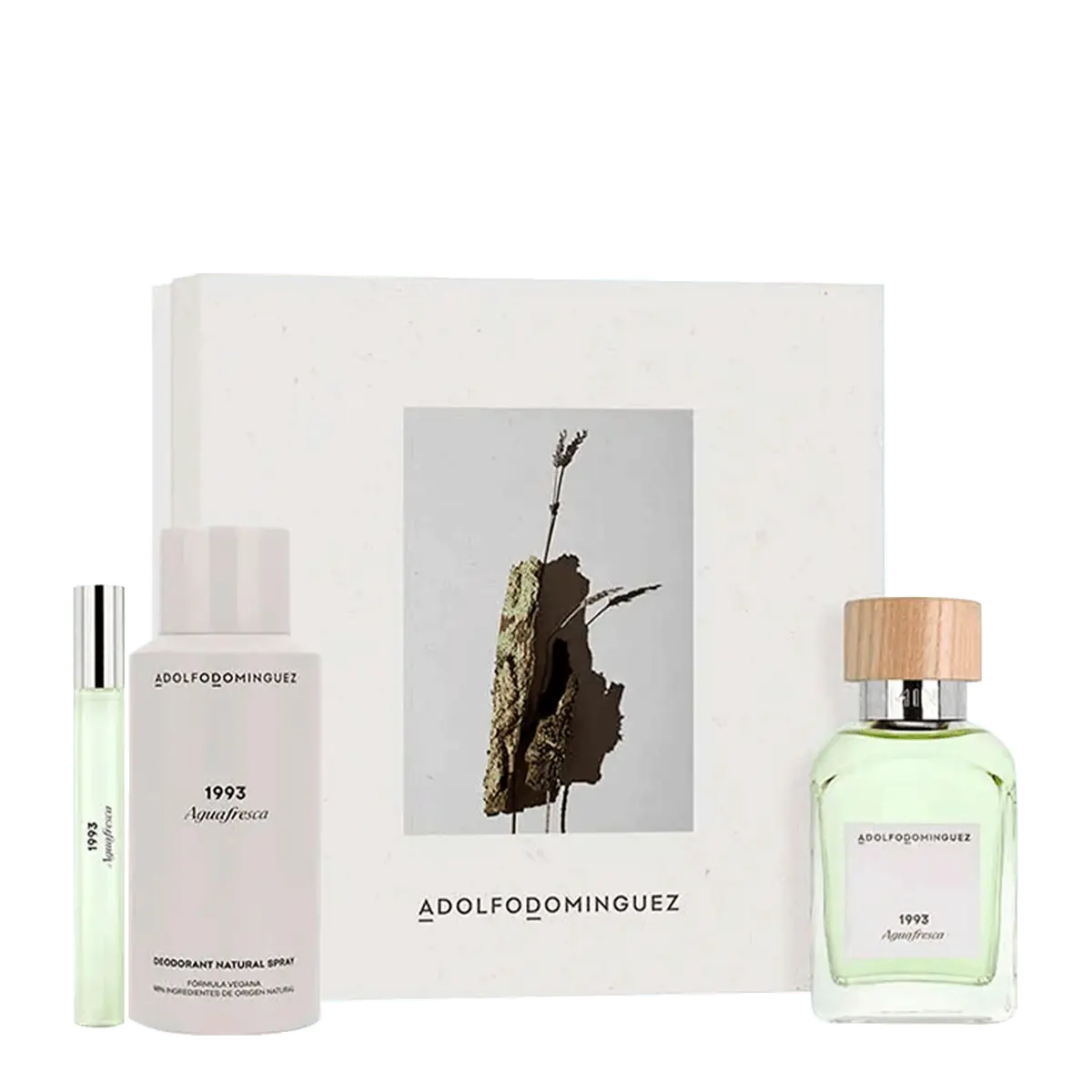 Kit Adolfo Dominguez 1993 Agua Fresca Masculino - Edt 120ml + 10ml + Deo 150ml NULO