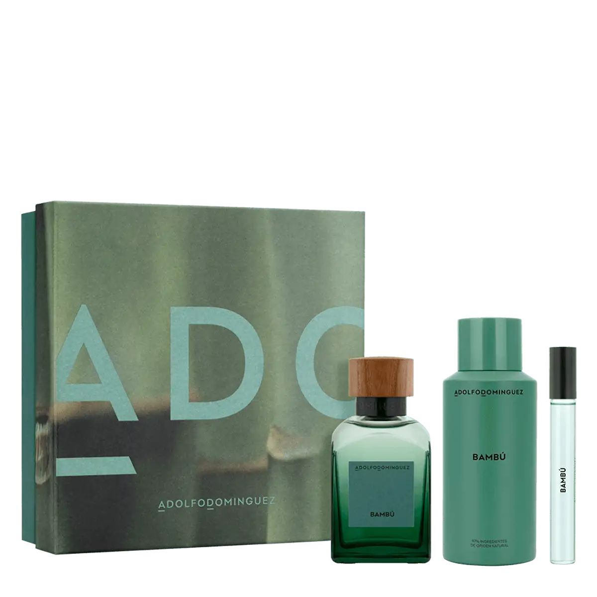 Kit Adolfo Dominguez Bambu Masculino - Edp 120ml + 10ml + Deo 150ml NULO