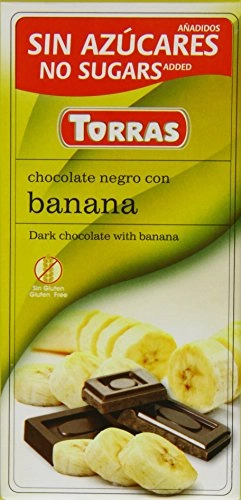 Torras No Added Sugar Dark Banana Chocolate Bar 75 Pack Of 5