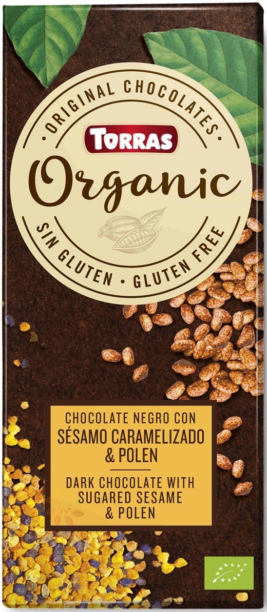 Choc Amargo Organico Gergelim E Polem Torras 100g