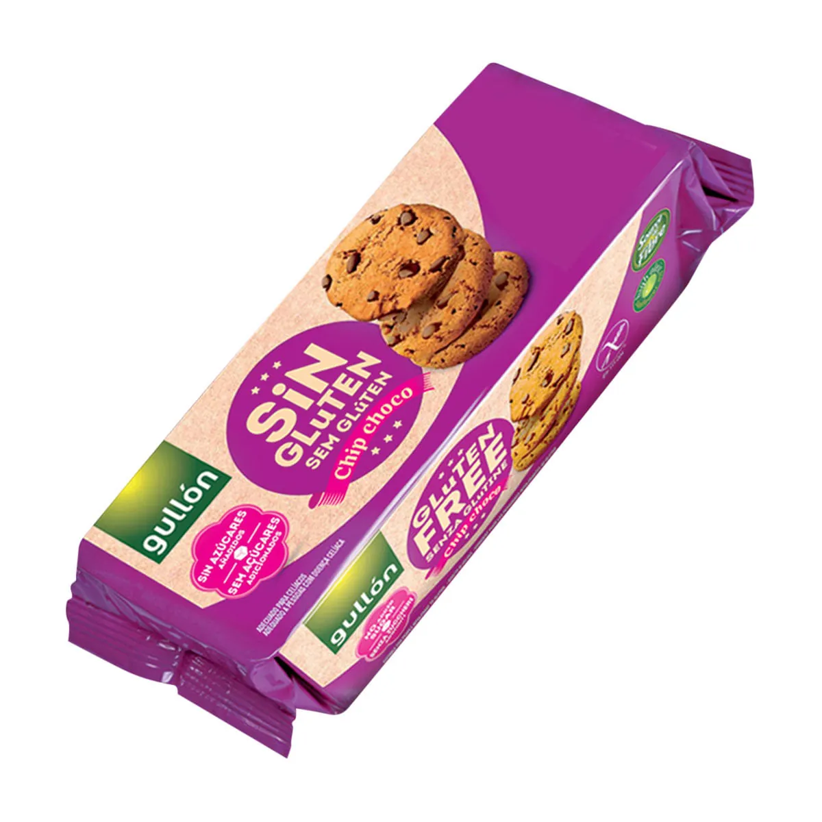 Biscoito Cookie Com Gotas De Chocolate Sem Glúten Gullón Pacote 130g