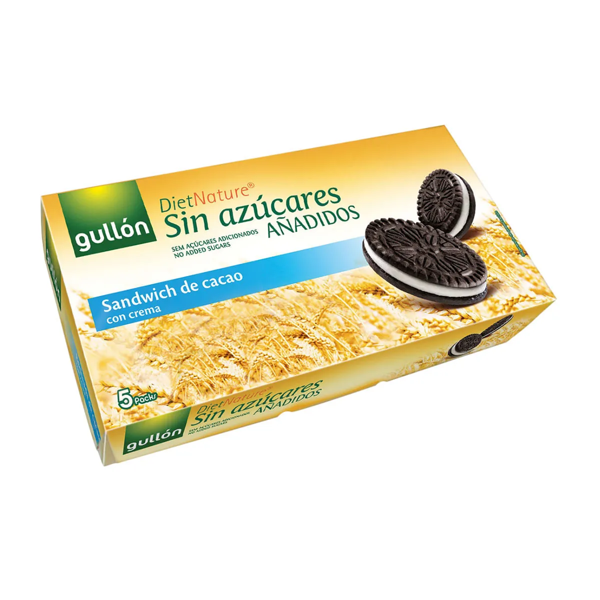 Biscoito Cacau Recheio Creme Baunilha Gullón Caixa 210g