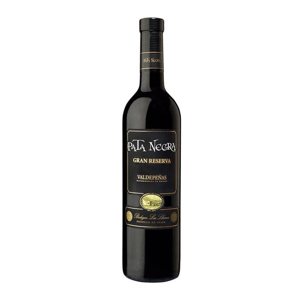 Vinho Espanhol Tinto Seco Gran Reserva Valdepeñas PATA NEGRA Garrafa 750ml