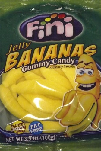 Fini Jelly Bananas Gummy Candy 3.5 Oz Bags 3 Pack