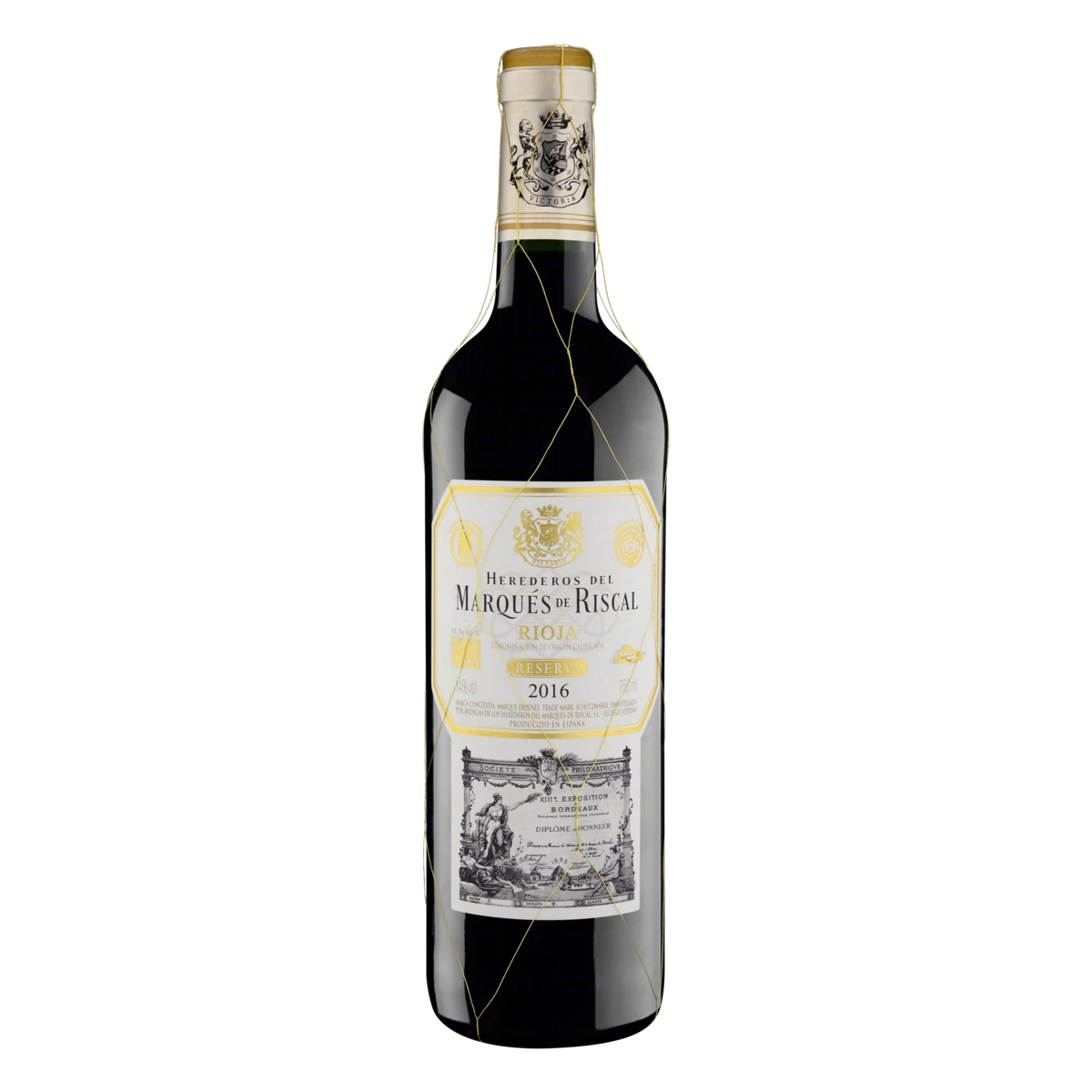 Vinho Espanhol Tinto Seco Reserva Marqués De Riscal Graciano Mazuelo Tempranillo Rioja Garrafa 750ml
