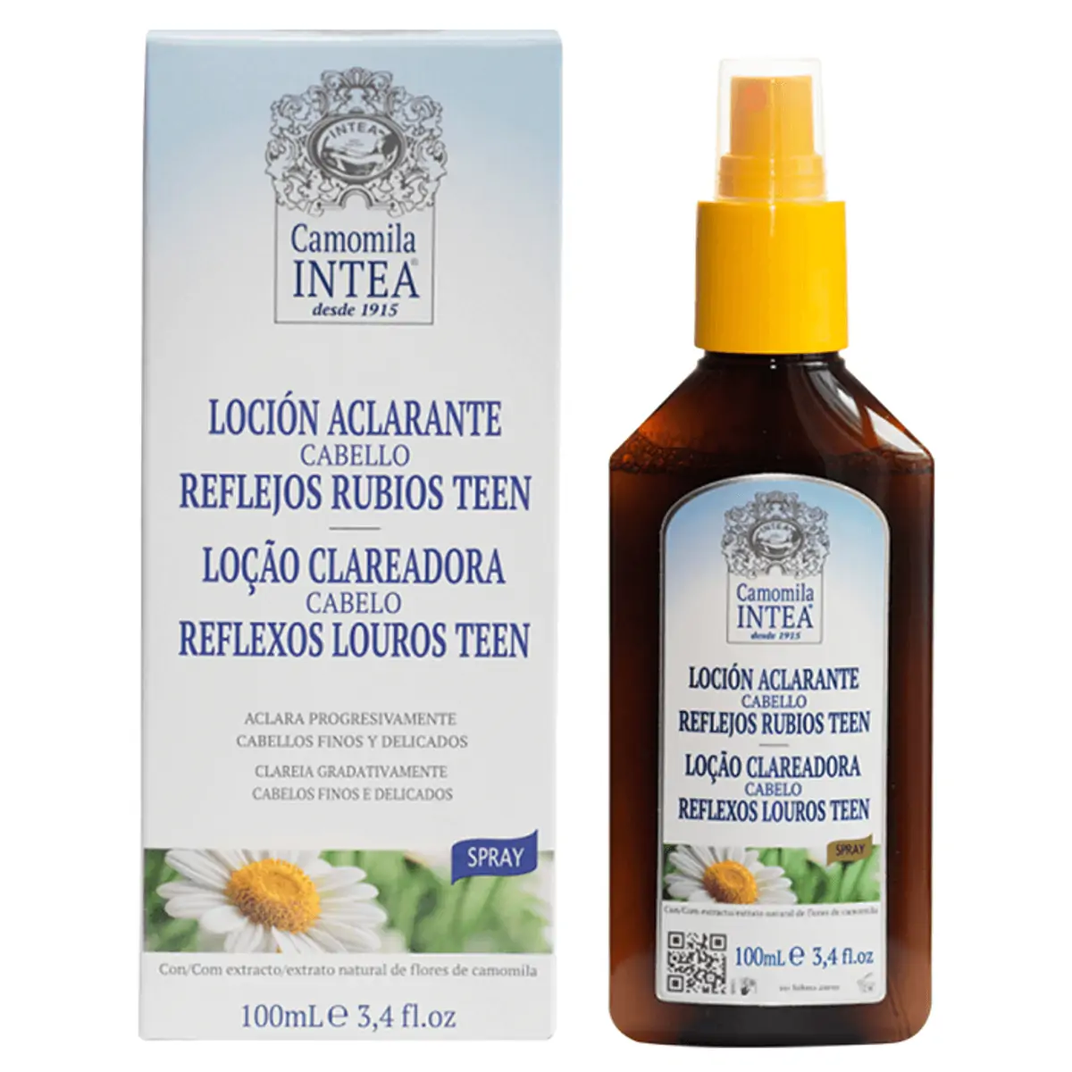Loção Capilar Clareadora Camomila Intea Reflexos Louros Teen 100ml Spray