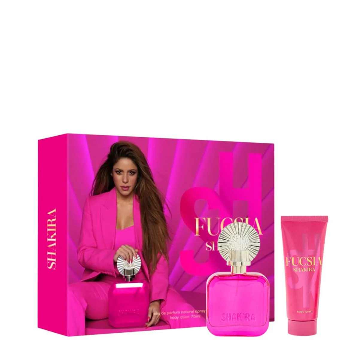 Kit Shakira Fucsia Feminino - Eau de Parfum 80ml + Body Lotion 75ml