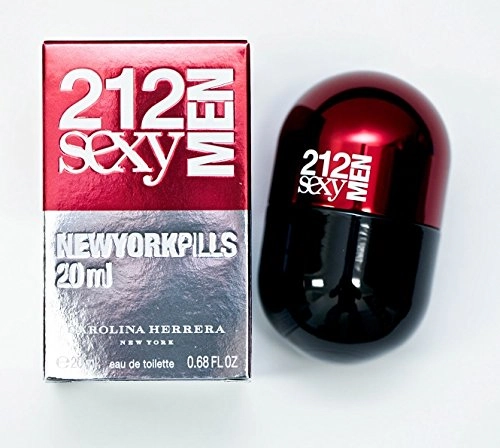 212 Sexy Men New York Pills By Carolina Herrera 0.68 Ounce / 20 Ml Eau De Toilette Edt Men Cologne S