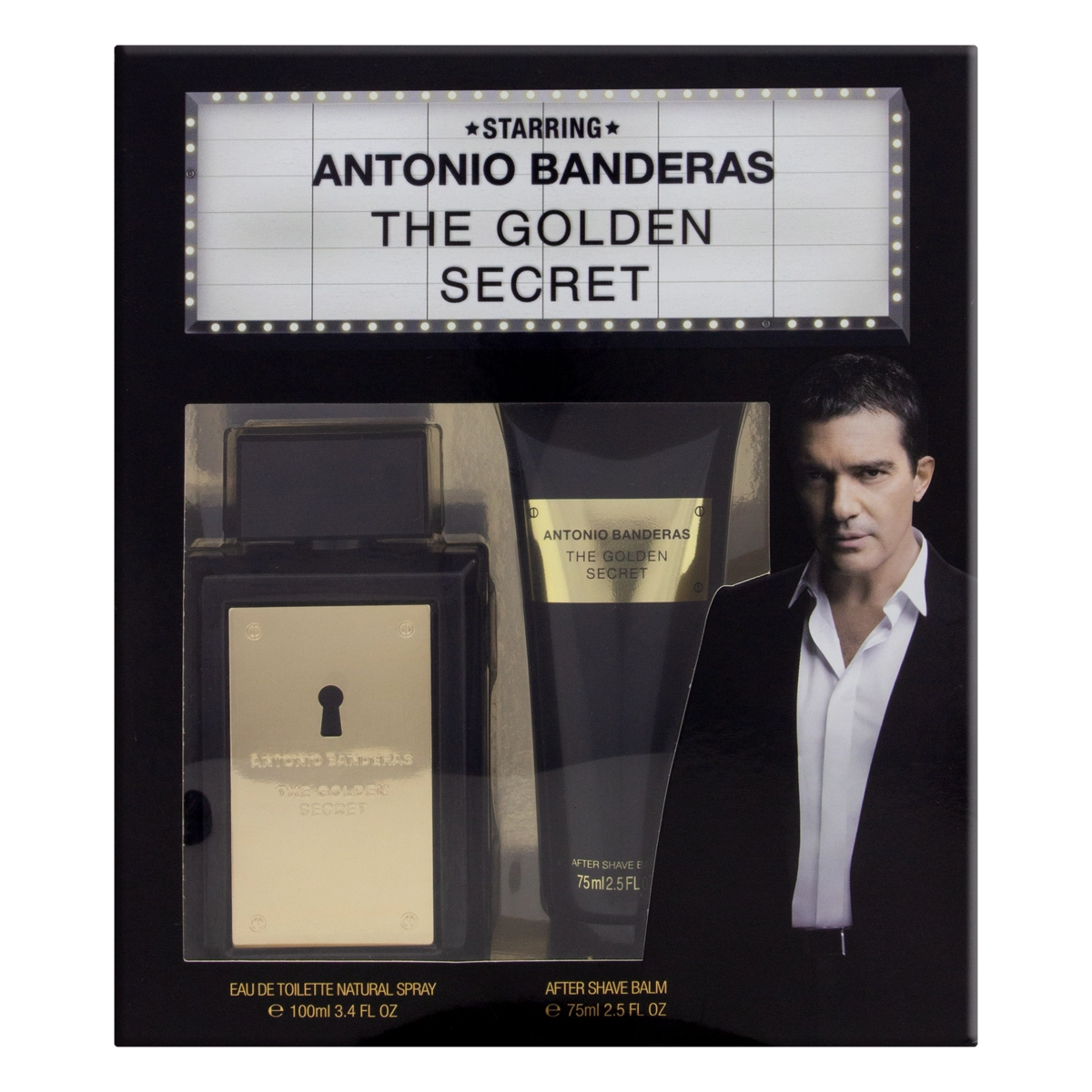 Kit Eau De Toilette 100ml Bálsamo Pós Barba 75ml The Golden Secret Antonio Banderas
