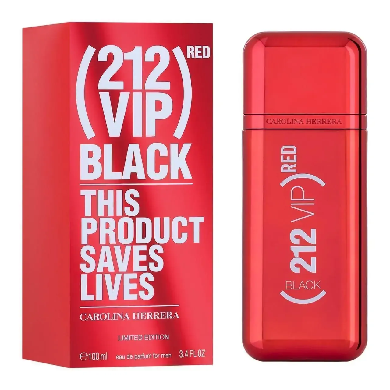 CH 212 VIP BLACK RED EDP 100ML PERFUME MASCULINO IMPORTADO