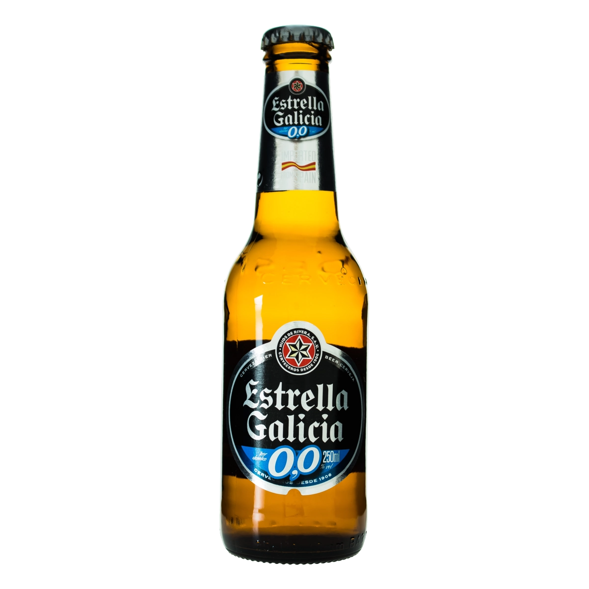 Cerveja Zero álcool Estrella Galicia Garrafa 250ml