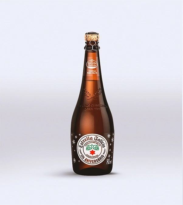 Cerveja Puro Malte Estrella Galicia Garrafa 750ml