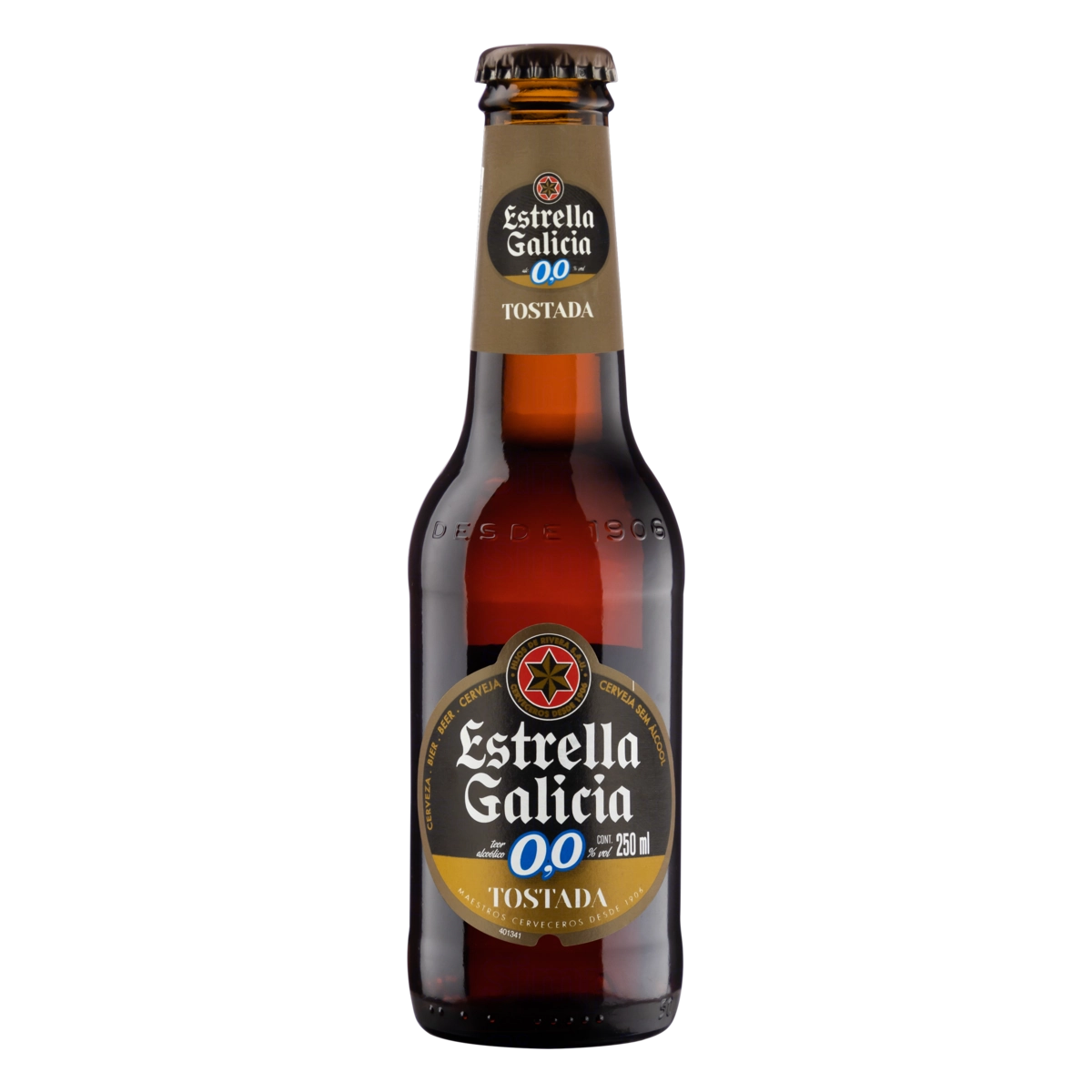 Cerveja Tostada Zero Álcool ESTRELLA GALICIA Garrafa 250ml